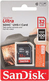 Sandisk 32GB Ultra 100MBs SD Memory Card