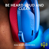 Logitech G435 Lightspeed and Bluetooth Wireless Over Ear Gaming Headphones  Blue