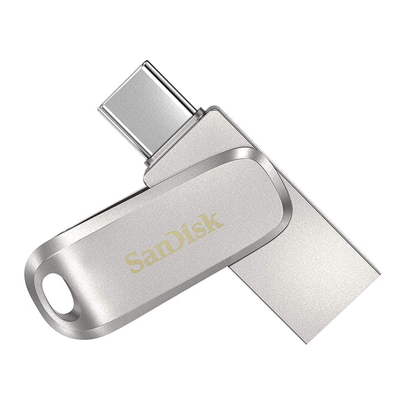 SanDisk Ultra Dual Drive Luxe USB Type C Flash Drive Silver, 128 GB, SDDDC4 BROOT COMPUSOFT LLP JAIPUR