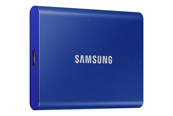 Samsung T7 1TB Up to 1,050MB/s USB 3.2 Gen 2 (10Gbps, Type-C) External Solid State Drive (Portable SSD) Blue (MU-PC1T0H