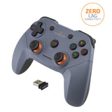 Amkette Evo Elite Wireless Gamepad For PC/Laptop & PS3, With Dual Vibration Rumble Effect & Two Thumb Sticks (2.4GHz USB Receiver Connection ) (Concrete Grey) - BROOT COMPUSOFT LLP