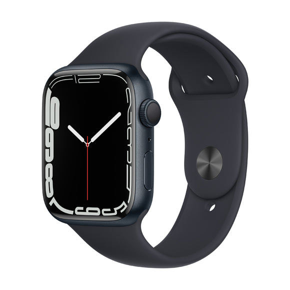 Apple Watch Series 7 GPS, 45mm Midnight Aluminium Case with Midnight Sport Band - Regular  MKN53HN/A