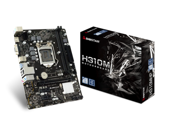 BIOSTAR MOTHERBOARD 310 H310MHP DDR4 FOR INTEL 6th, 7th, 8th AND 9th Gen