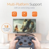 Amkette Evo Elite Wired Gamepad For PC/Laptop & PS3, With Dual Vibration Rumble Effect & Two Thumb Sticks (Concrete Grey) - BROOT COMPUSOFT LLP