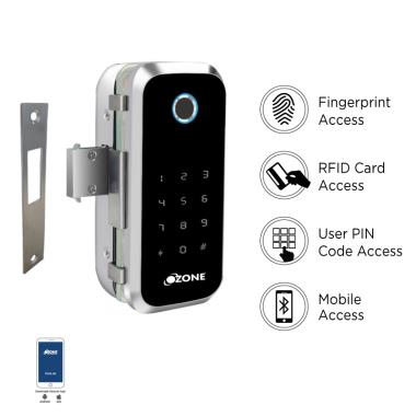 Ozone OZ-FGL-BL-G2W App Connected Lock for all type of Sliding and Swing glass doors