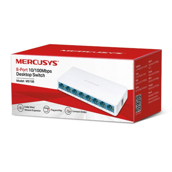 Mercusys MS108 8-Port 10/100Mbps Desktop Switch BROOTCOMPUSOFT LLP JAIPUR