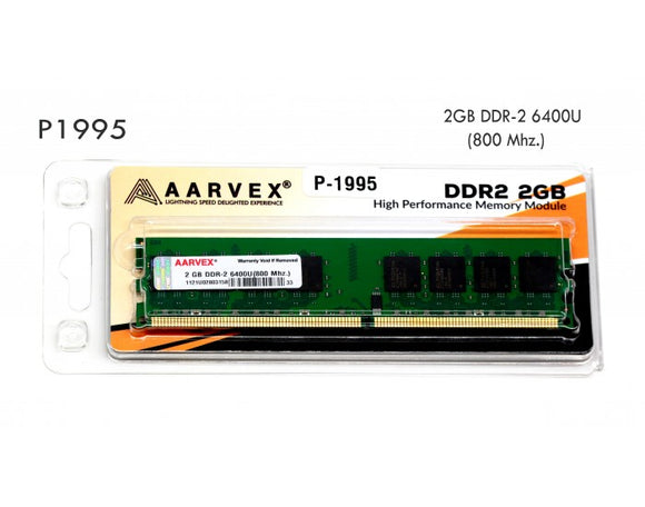 Aarvex Desktop Ram 2GB DDR2 800 MHZ BIG PCB P-1955 BROOT COMPUSOFT 