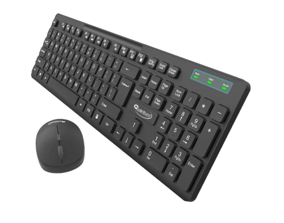 Quantum Wireless Keyboard and Mouse Combo Battery, Silent Keys 800/1200/1600 DPI Black QHM9350 BROOT COMPUSOFT LLP JAIPUR