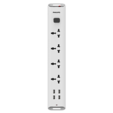 Philips Extension Surge Protector 4 Socket 4 USB Port SPN6247WD/94 - BROOT COMPUSOFT LLP