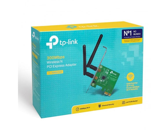 TP-Link TL-WN881ND 300 Mbps Wireless N PCI Express Adapter, PCIe Network Interface Card for Desktop, Low-Profile Bracket Included, Supports Windows 10/8.1/8/7/XP (32/64 bit) and Linux