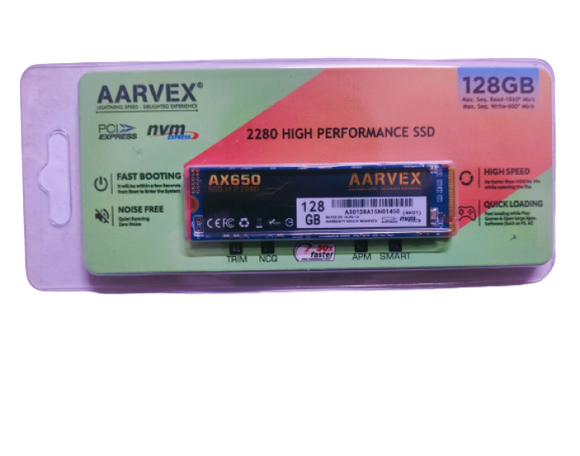 Aarvex SSD 128GB NVME AX650 P-1569 BROOT COMPUSOFT LLP JAIPUR