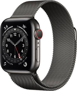 Apple Smart Watch   M06Y3HN/A  Series 6 GPS + Cellular 40 mm Graphite Stainless Steel Case with Graphite Milanese Loop