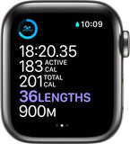 Apple Smart Watch M06X3HN/A   Series 6 GPS + Cellular 40 mm Graphite Stainless Steel Case with Black Sport Band