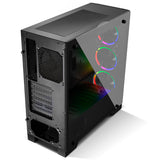 Ant Esports ICE-300TG Mid Tower Gaming Cabinet Computer case Supports ATX, Micro-ATX, Mini-ITX Motherboard with Transparent Tempered Glass