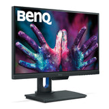 BenQ PD2500Q 25 inch 2K DesignVue Designer Monitor, 1440p QHD, IPS, 100% Rec.709 and sRGB, Factory Calibrated, Eye-Care, Anti-Glare, Ultra Slim Bezel Design, Height Adjustable, HDMI, DP- Black