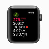 Apple Smart Watch MTF02HN/A    Series 3 GPS - 38 mm Space Grey Aluminium Case with Black Sport Band