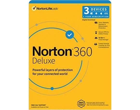 Norton Antivirus  360 DELUXE 3 USER 1 YEAR   SY-21409799