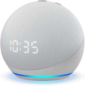 Amazon Echo Dot 4th Gen Smart speaker with clock and Alexa White BROOT COMPUSOFT LLP JAIPUR