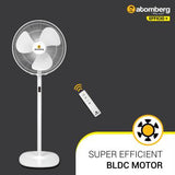 Atomberg Efficio+ 400 mm BLDC Motor with Remote 3 Blade Pedestal Fan White
