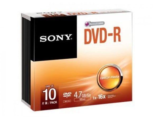 Sony Dvd- R JC Pack Of 10 DMR47C3 BROOT COMPUSOFT   LLP JAIPUR