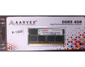 Aarvex Laptop Ram 4GB DDR3 1333 MHz P-1345 BROOT COMPUSOFT LLP JAIPUR