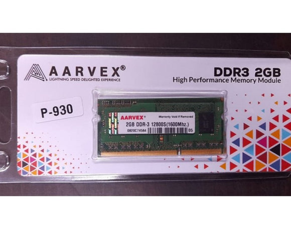 Aarvex Laptop Ram 2GB DDR3 1600 MHZ P-930 BROOT COMPUSOFT LLP JAIPUR