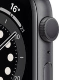 Apple Watch Series 6 GPS 44 mm Space Grey Aluminium Case with Black Sport Band Black Strap Regular   M00H3HN/A
