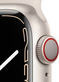 Apple Watch Series 7 GPS + Cellular, 41mm Starlight Aluminium Case with Starlight Sport Band - Regular  MKHR3HN/A
