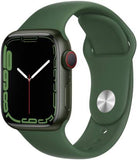Apple Watch Series 7 GPS + Cellular, 41mm Green Aluminium Case with Clover Sport Band - Regular MKHT3HN/A