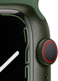 Apple Watch Series 7 GPS + Cellular, 45mm Green Aluminium Case with Clover Sport Band   MKJR3HN/A