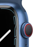 Apple Watch Series 7 GPS + Cellular, 45mm Blue Aluminium Case with Abyss Blue Sport Band - Regular   MKJT3HN/A