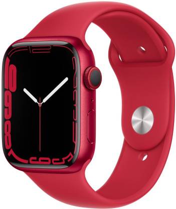 Apple Watch Series 7 GPS + Cellular, MKJU3HN/A 45 mm Aluminium Case  Red Strap, Regular