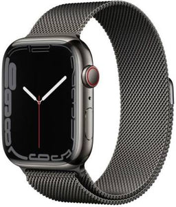 Apple Watch Series 7 GPS + Cellular, 45mm Graphite Stainless Steel Case with Graphite Milanese Loop   MKL33HN/A