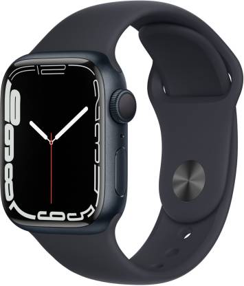 Apple Watch Series 7 GPS, 41mm Midnight Aluminium Case with Midnight Sport Band MKMX3HN/A