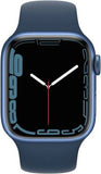 Apple Watch Series 7 GPS + Cellular, 41mm Blue Aluminium Case with Abyss Blue Sport Band - Regular   MKHU3HN/A