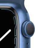 Apple Watch Series 7 GPS, 41mm Blue Aluminium Case with Abyss Blue Sport Band - Regular  	      MKN13HN/A