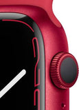 Apple Watch Series 7 GPS MKN93HN/A 45 mm Aluminium Case  Red Strap, Regular