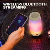JBL Pulse 4, Wireless Portable Bluetooth Speaker with Customizable Ambient Lightshow Without Mic, Black