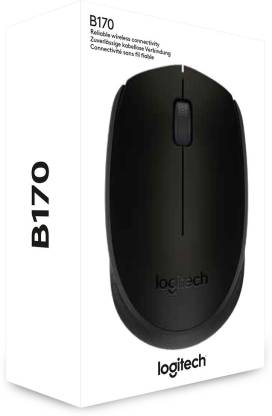 Logitech B170 Wireless Mouse, 2.4 GHz with USB Nano Receiver, 