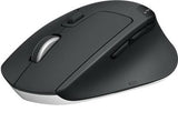 Logitech M720 Triathlon Multi-Device Wireless Mouse, Bluetooth, USB Unifying Receiver, 1000 DPI, 6 Programmable Buttons, 2-Year Battery, Compatible with Laptop, PC, Mac, iPadOS - Graphite Black
