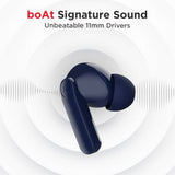 boAt Airdopes 131 PRO with 11mm Drivers,45Hrs Playback,ASAP Charge & Quad Mic ENx Bluetooth Headset  Royal Blue, In the Ear