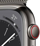 APPLE Watch Series 8 41mm GPS + Cellular Graphite Milanese Strap, Regular MNJM3HN/A