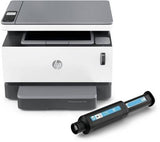 HP 1200NW Print, Copy, Scan, WiFi Laser Printer, Mess Free Reloading, Save Upto 80% on Genuine Toner, 5X Print Yield