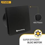 Atomberg Studio BLDC motor Energy Saving 150 mm Exhaust Fan  Black