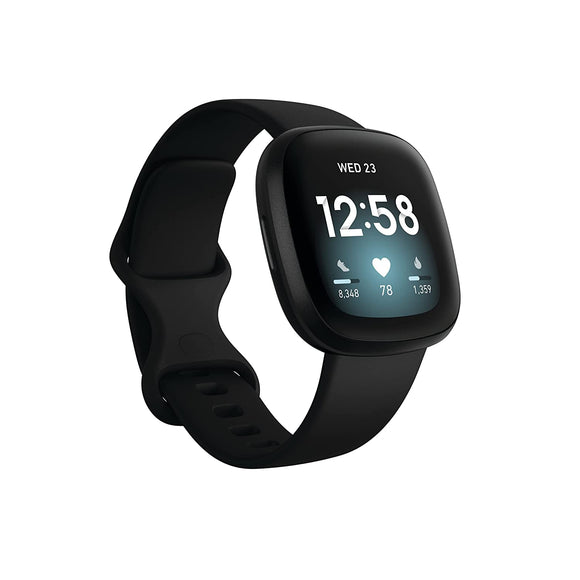 Fitbit Versa 3 Health & Fitness Smartwatch with GPS 24/7 Heart Rate  Alexa Built-in 6+ Days Battery Black Black One Size