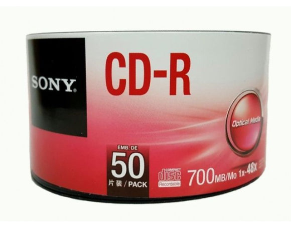 SONY CD-R PRINT PACK OF 50   50CDQ80SB